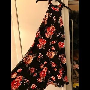 Floral halter dress